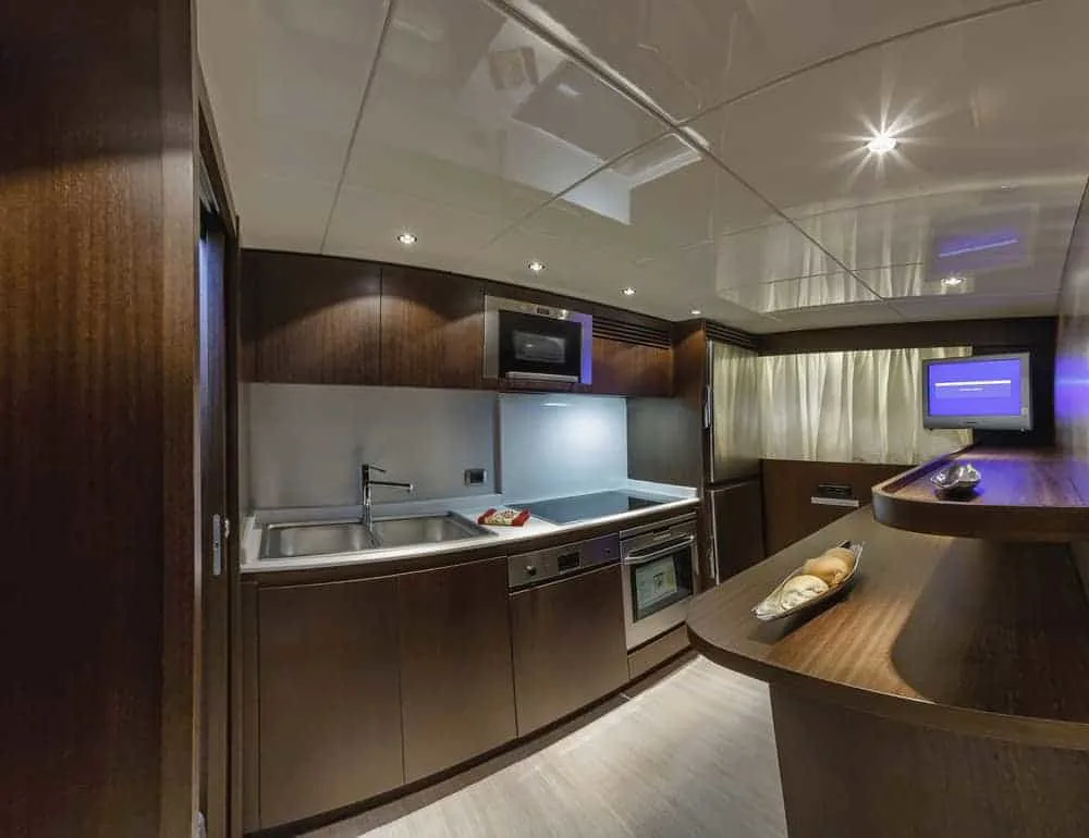 100 foot luxury yacht kitchen interior