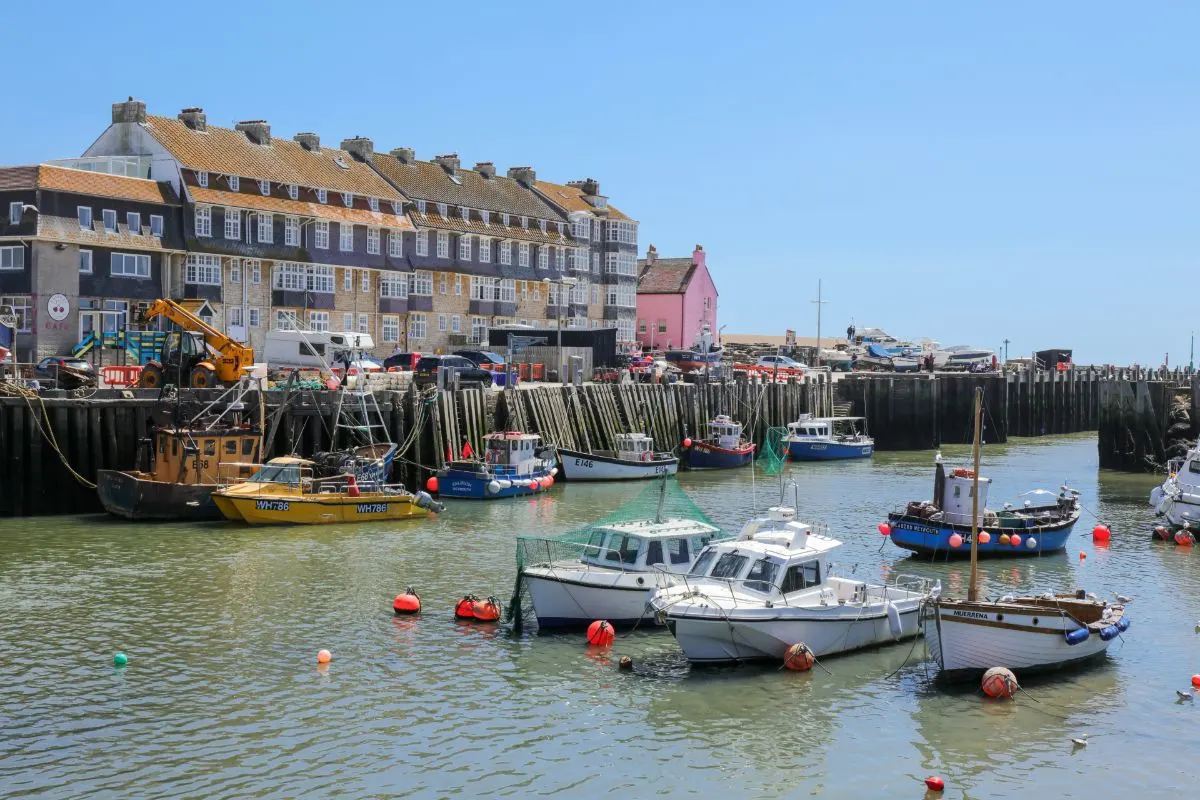 A photo of pleasure boats and fishing boats.