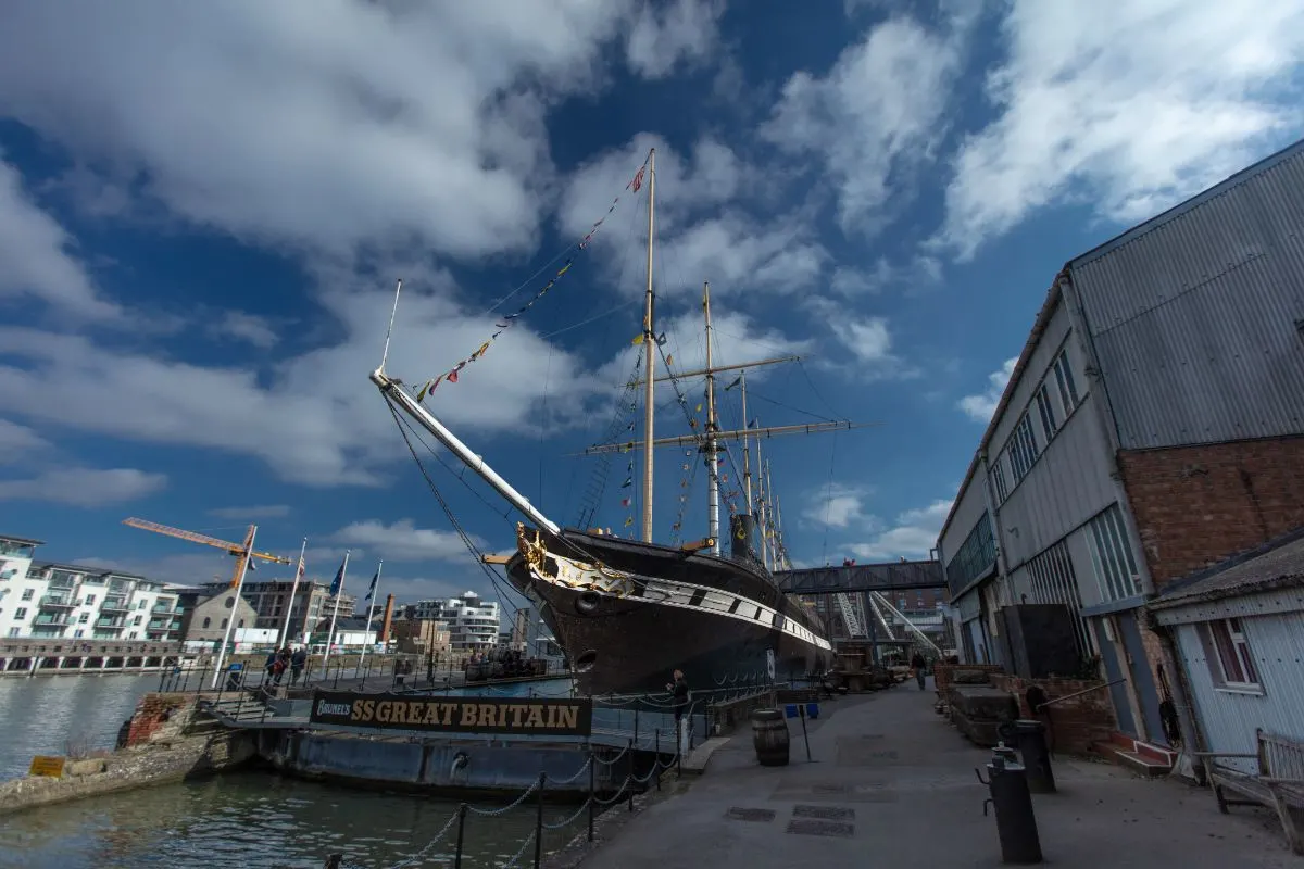 Front view look of a famous ship with its name infront.