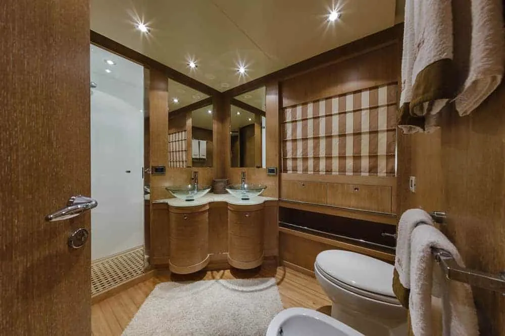 luxury yacht bathroom