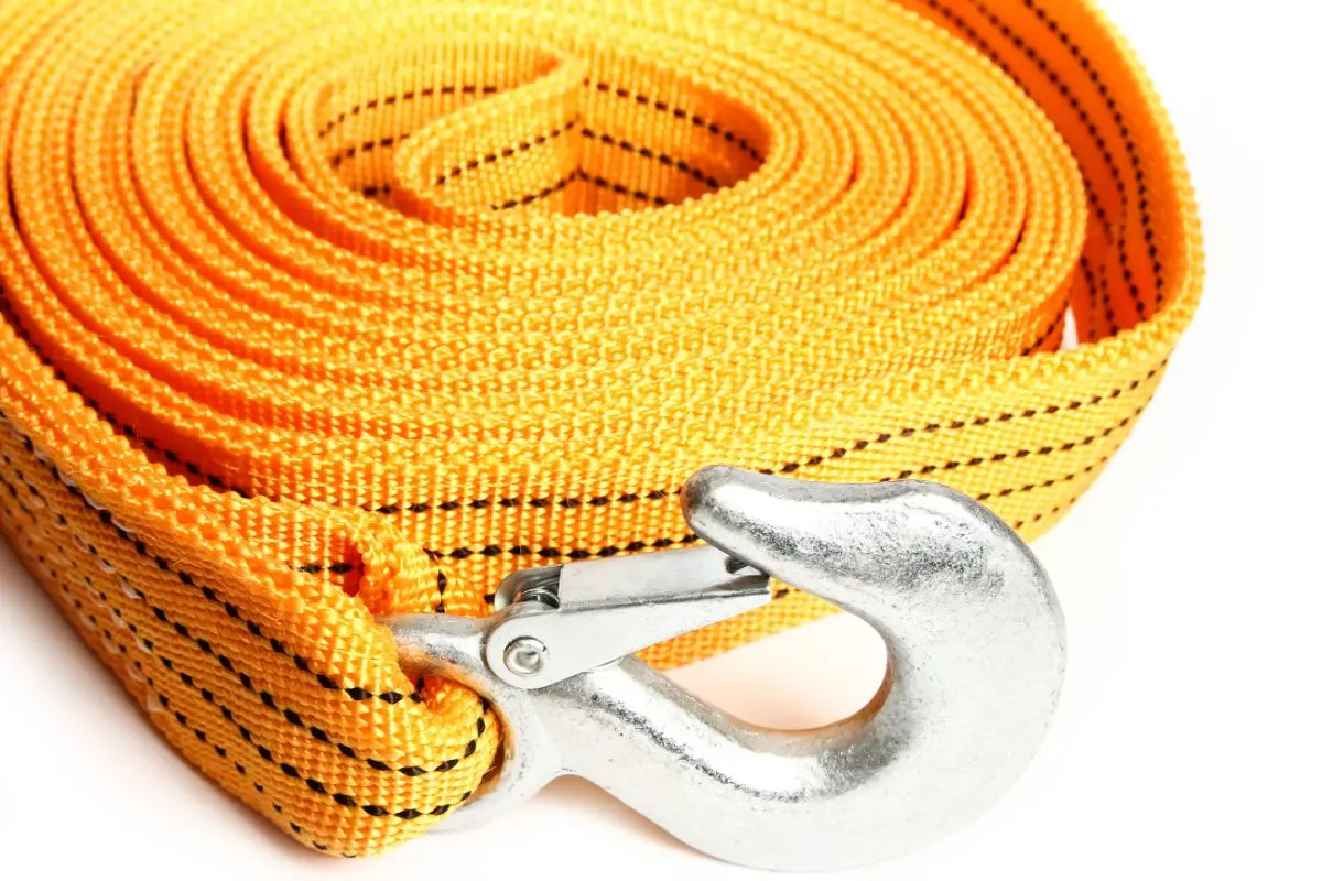 A towing rope on a white background.