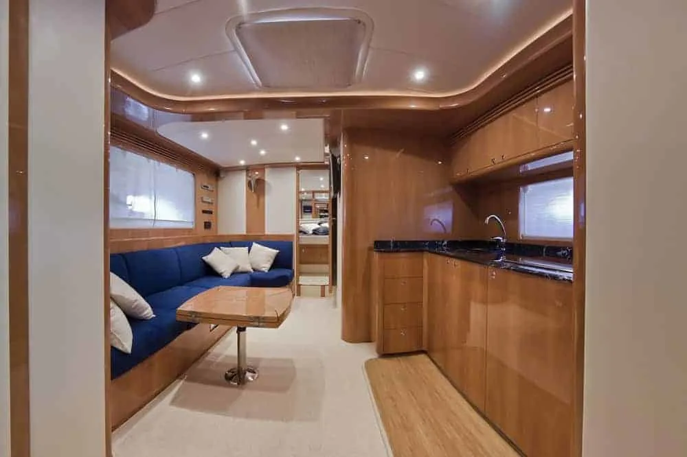 yacht kitchen area