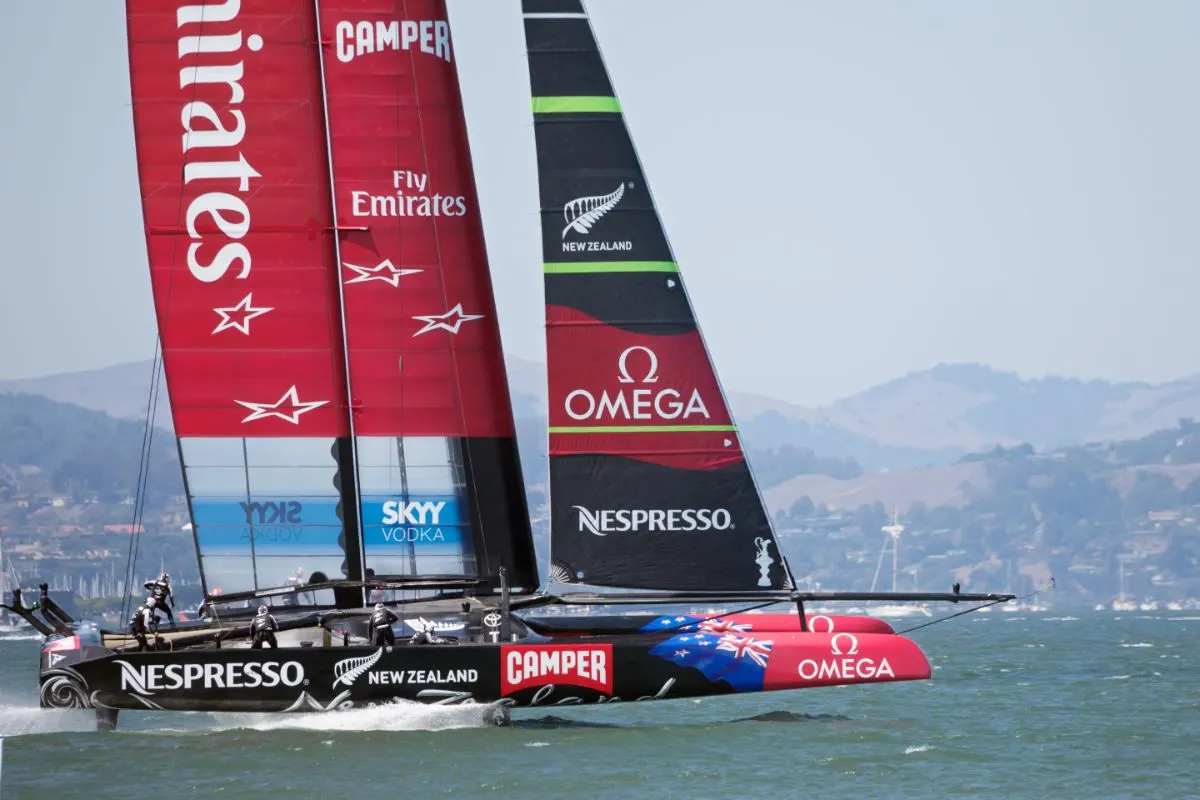 A sneek peek of new zealands racing in america's cup.