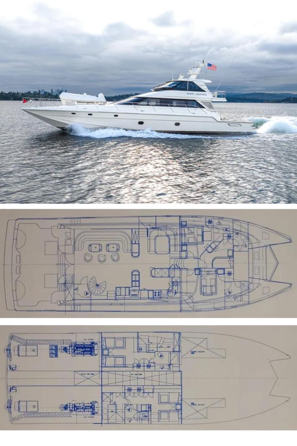 1997 Mares Power Cat 85 (85 Ft. Yacht Floor Plan and Design)