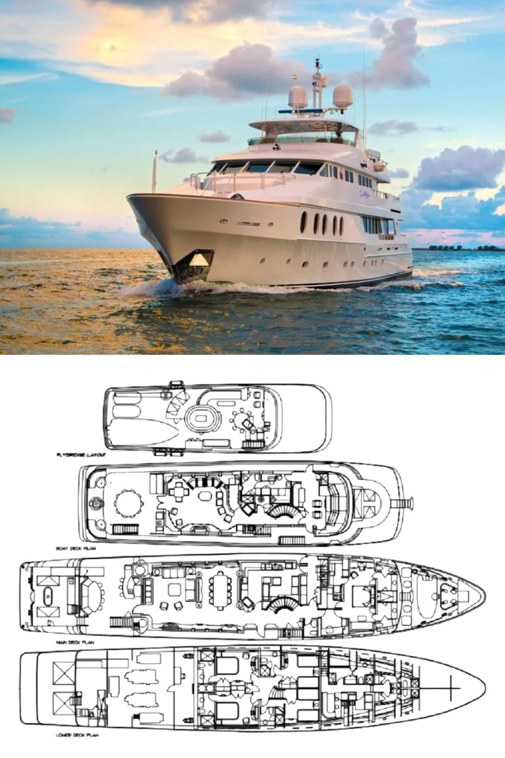 2002 Christensen Trideck (a 145 Ft. Yacht Floor Plan and Design)