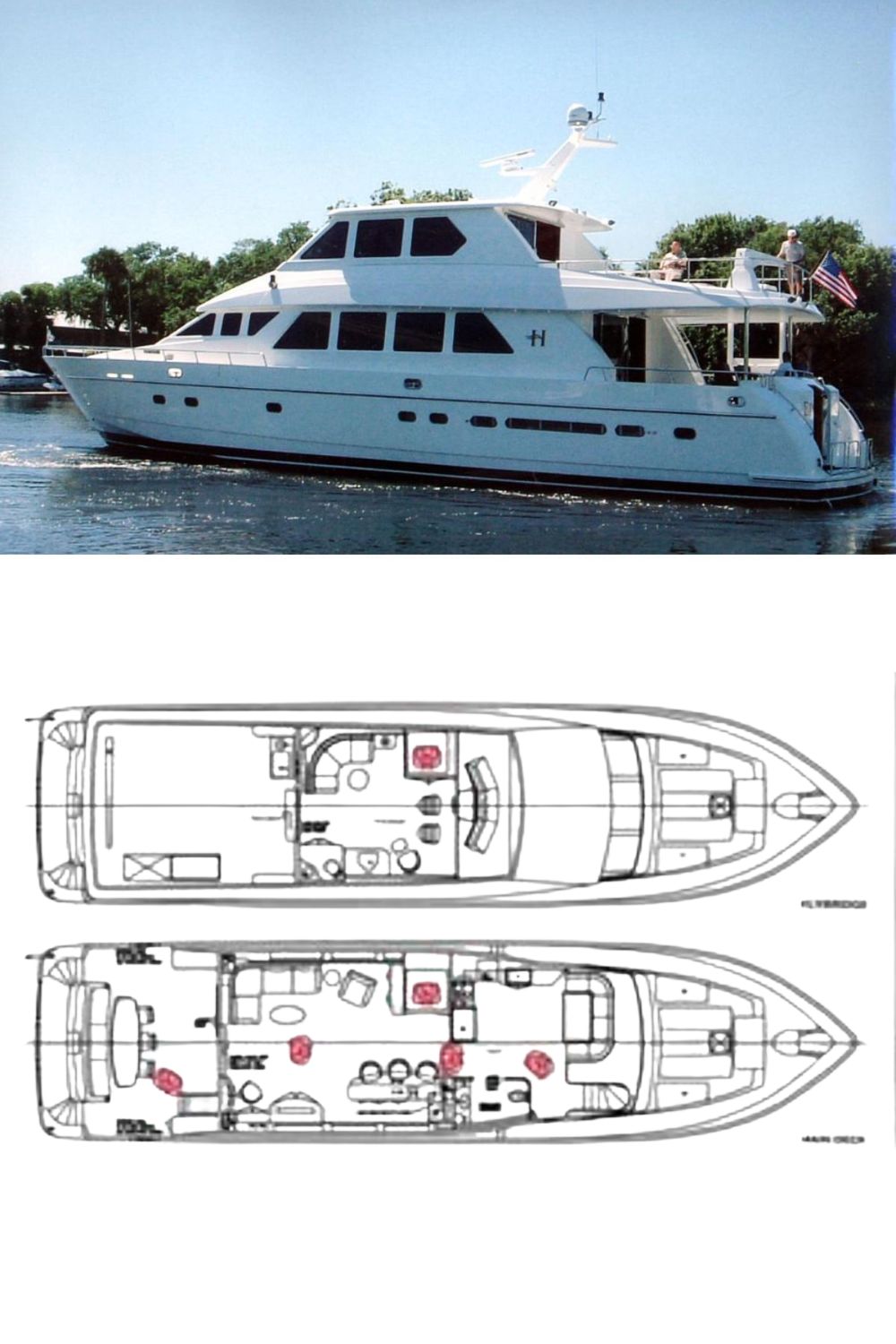 2003 Hargrave Sky Lounge - ELEVATOR (81 Ft. Yacht Floor Plan and Design)