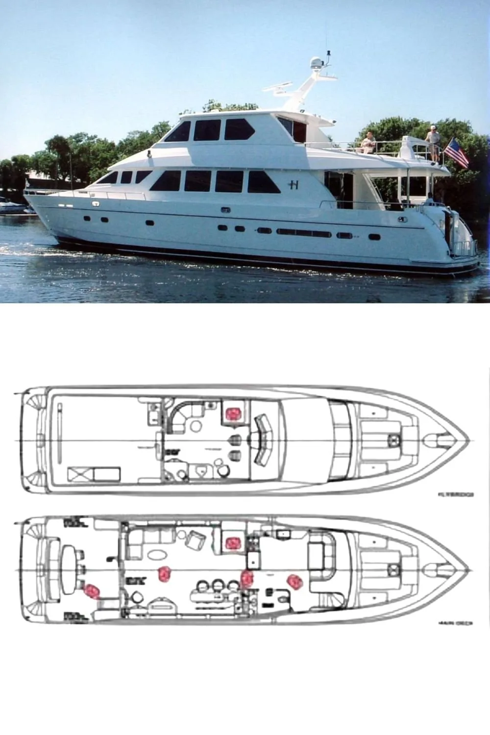 2003 Hargrave Sky Lounge - ELEVATOR (81 Ft. Yacht Floor Plan and Design)