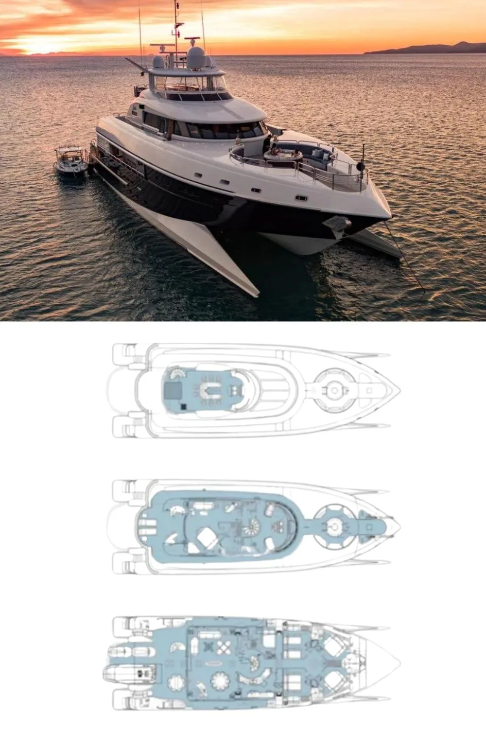 2005 New Zealand Yachts Wave Piercer (a 115 Ft. Yacht Floor Plan and Design)