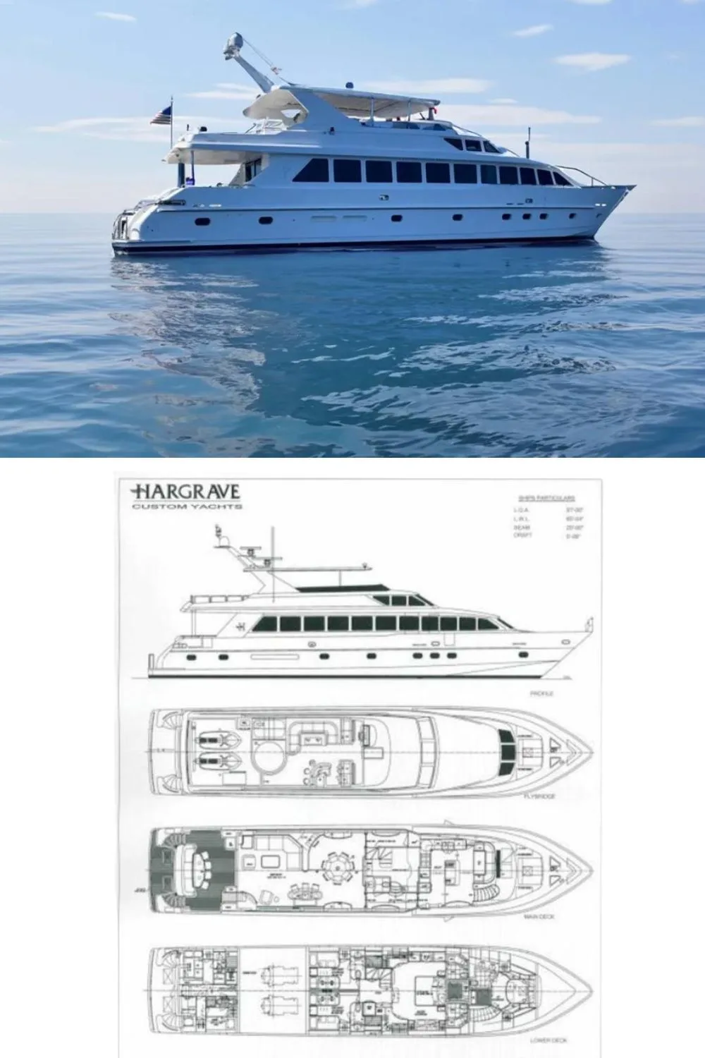 2006 Hargrave Raised Pilothouse (a 98 Ft. Yacht Floor Plan and Design)