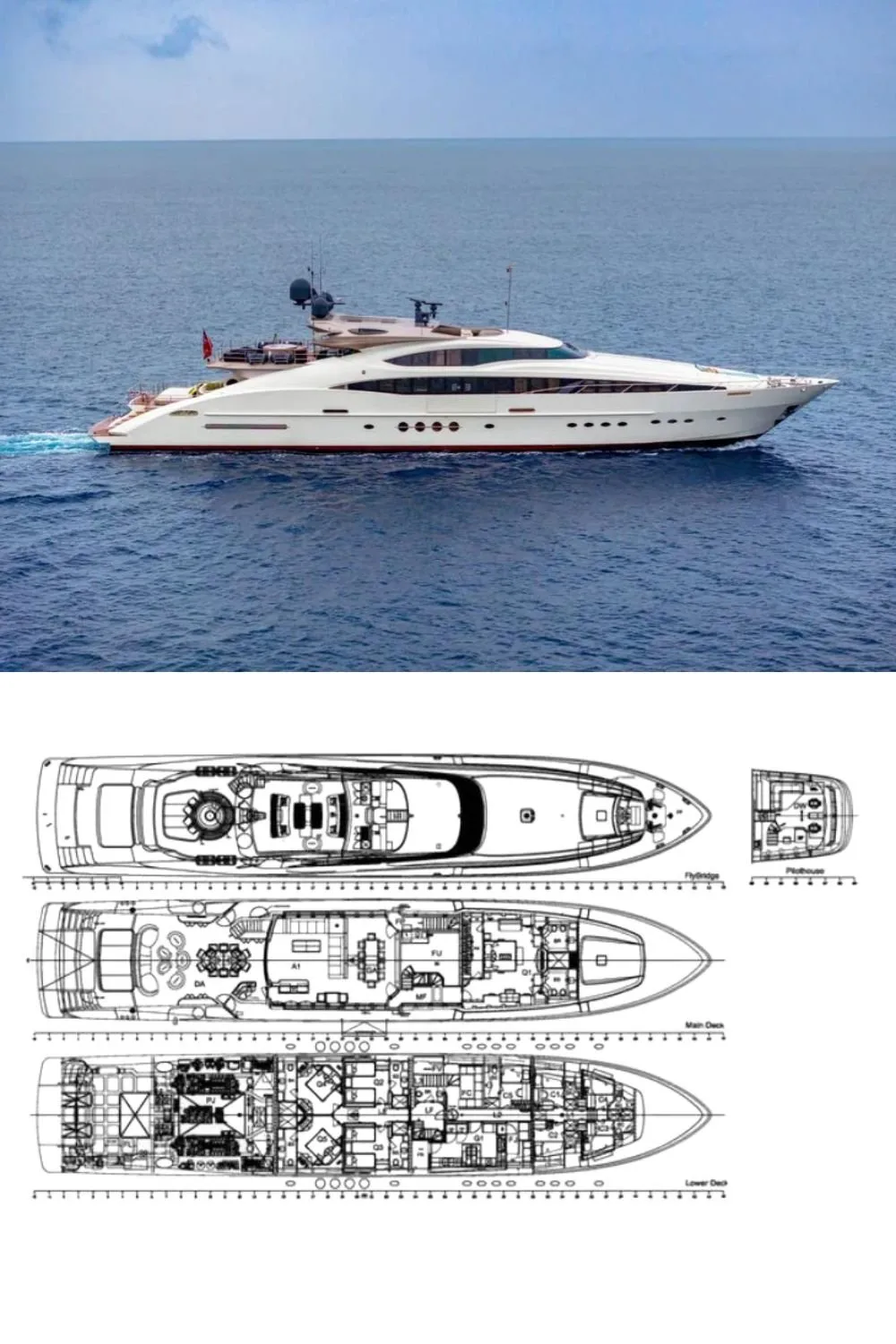 2008 Palmer Johnson 150 Sport Yacht (a 150 Ft. Yacht Floor Plan and Design)