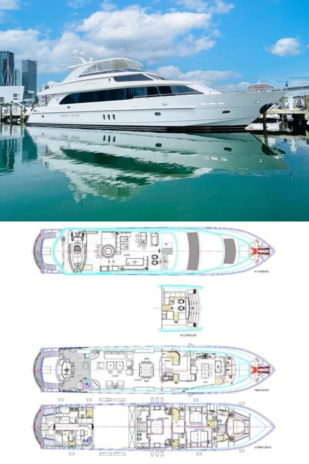 2016 Hargrave 101 (a 101 Ft. Yacht Floor Plan and Design)