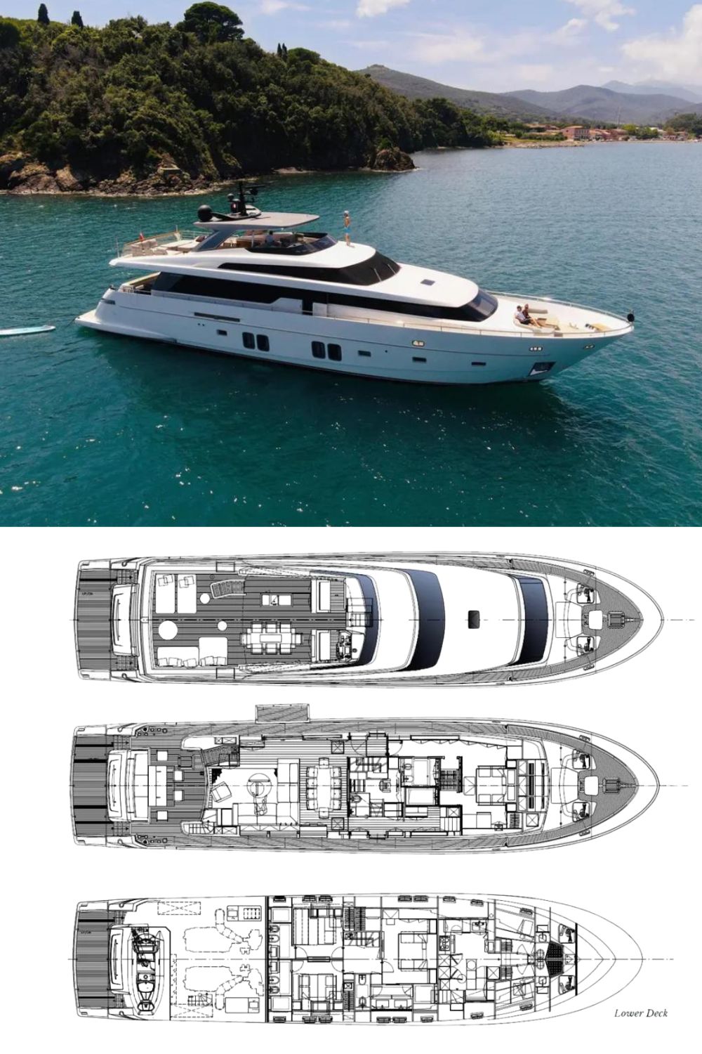 2016 Sanlorenzo SL96 (a 96 Ft. Yacht Floor Plan and Design)