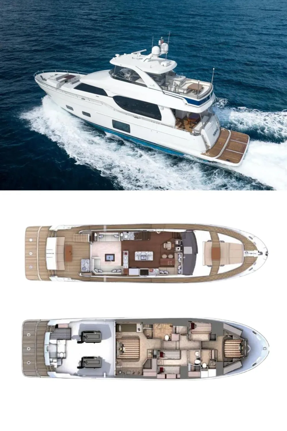 2018 Ocean Alexander 70e (a 70 Ft. Yacht Floor Plan and Design)