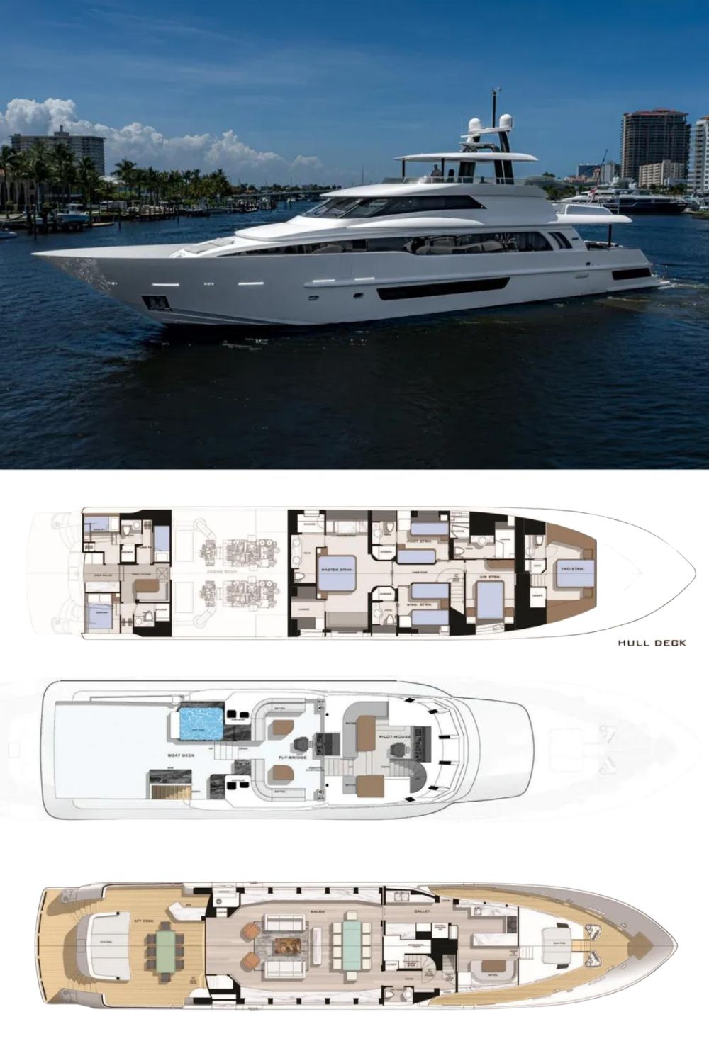 2020 Crescent 117 (a 117 Ft. Yacht Floor Plan and Design)