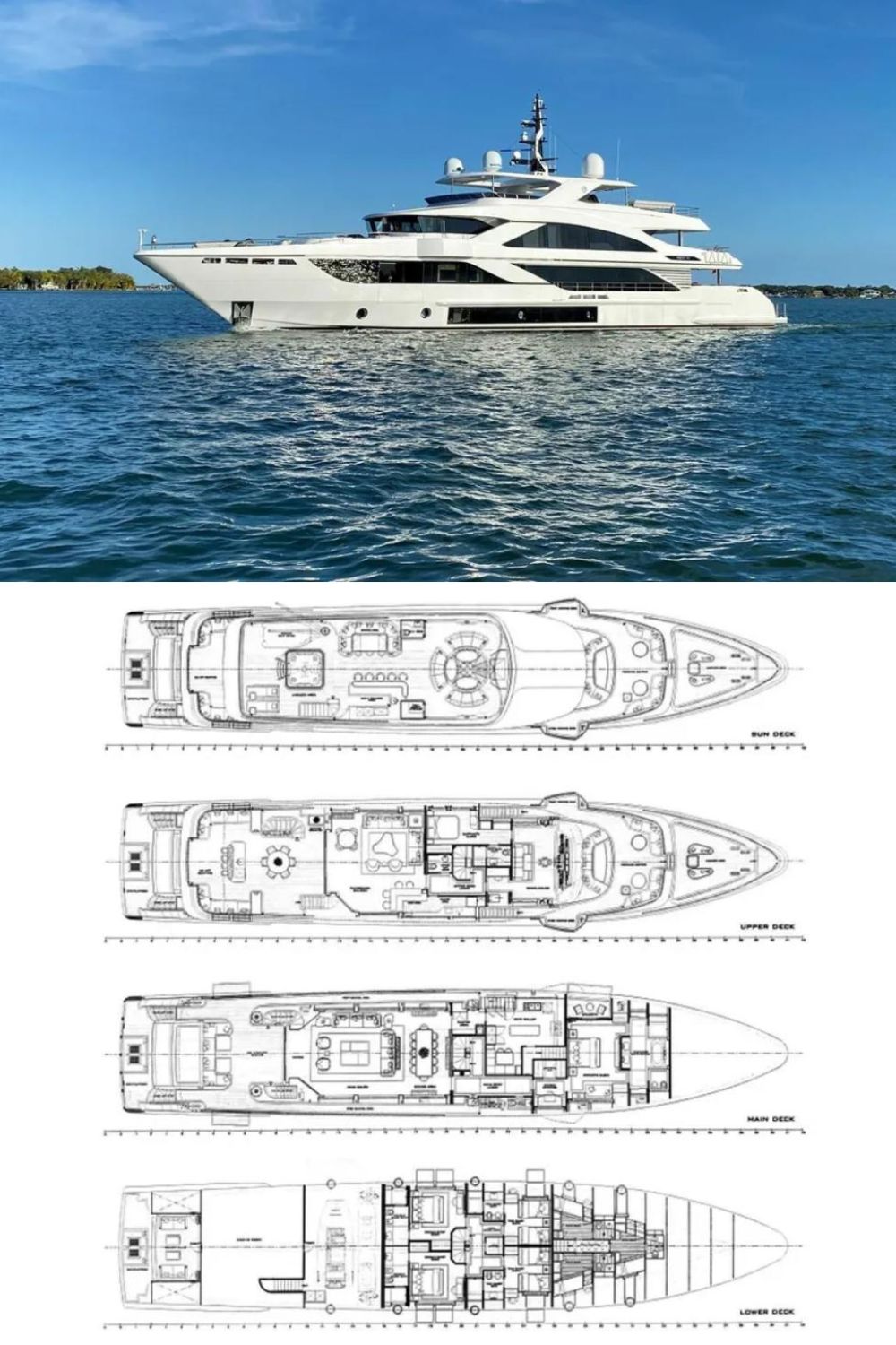 2020 Majesty 140 (a 140 Ft. Yacht Floor Plan and Design)