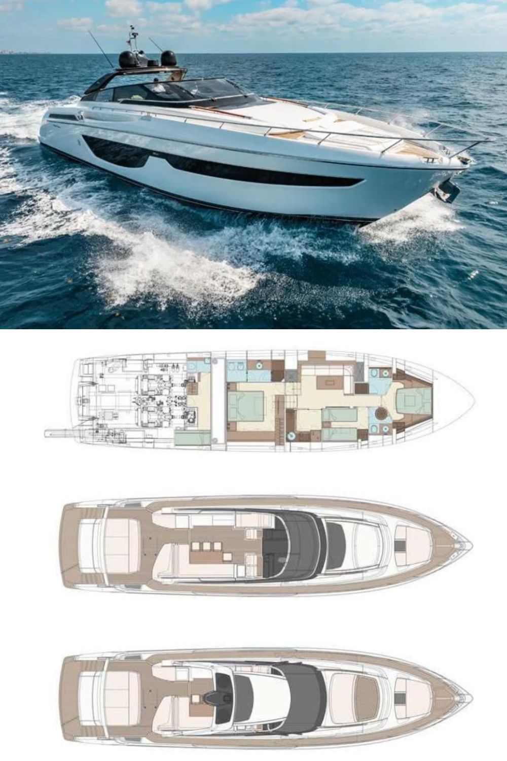 2020 Riva Bahamas (a 76 Ft. Yacht Floor Plan and Design)