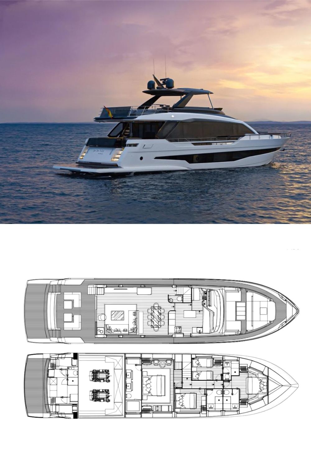 2024 Astondoa AS8 (a 82 Ft. Yacht Floor Plan and Design)