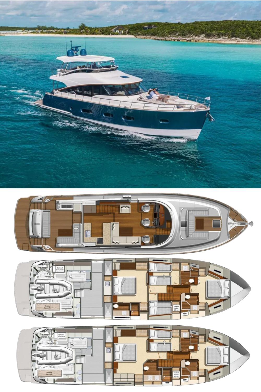 2024 Belize 66 Daybridge (a 66 Ft. Yacht Floor Plan and Design)