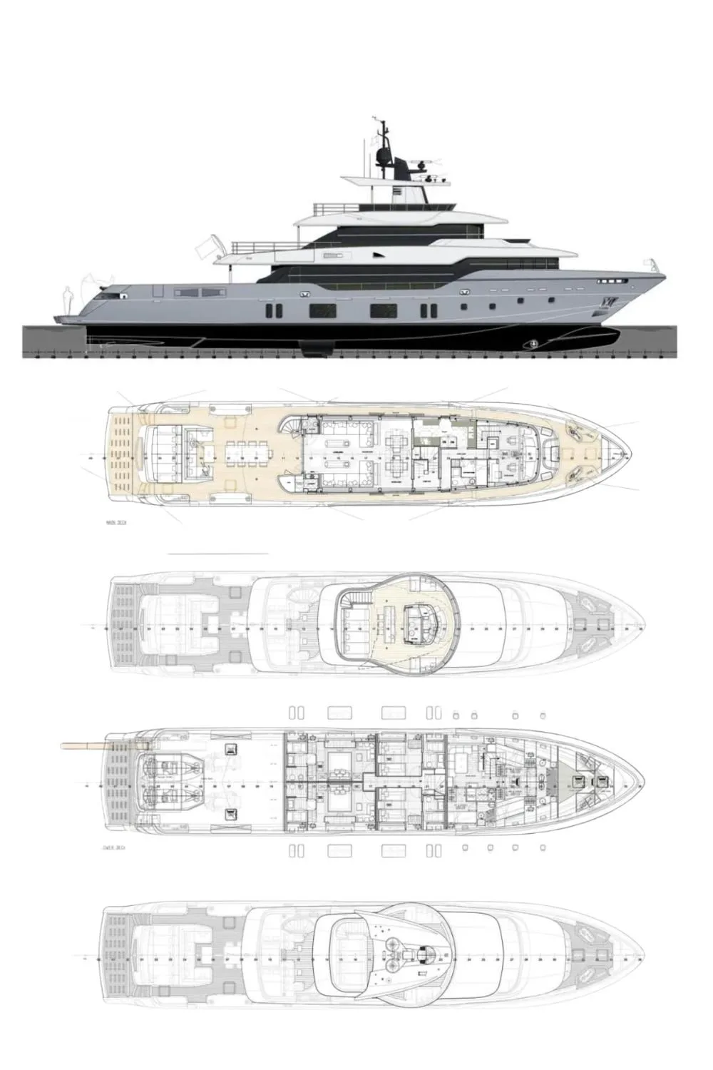 2024 Canados Oceanic 120 Fast Expedition (a 120 Ft. Yacht Floor Plan and Design)