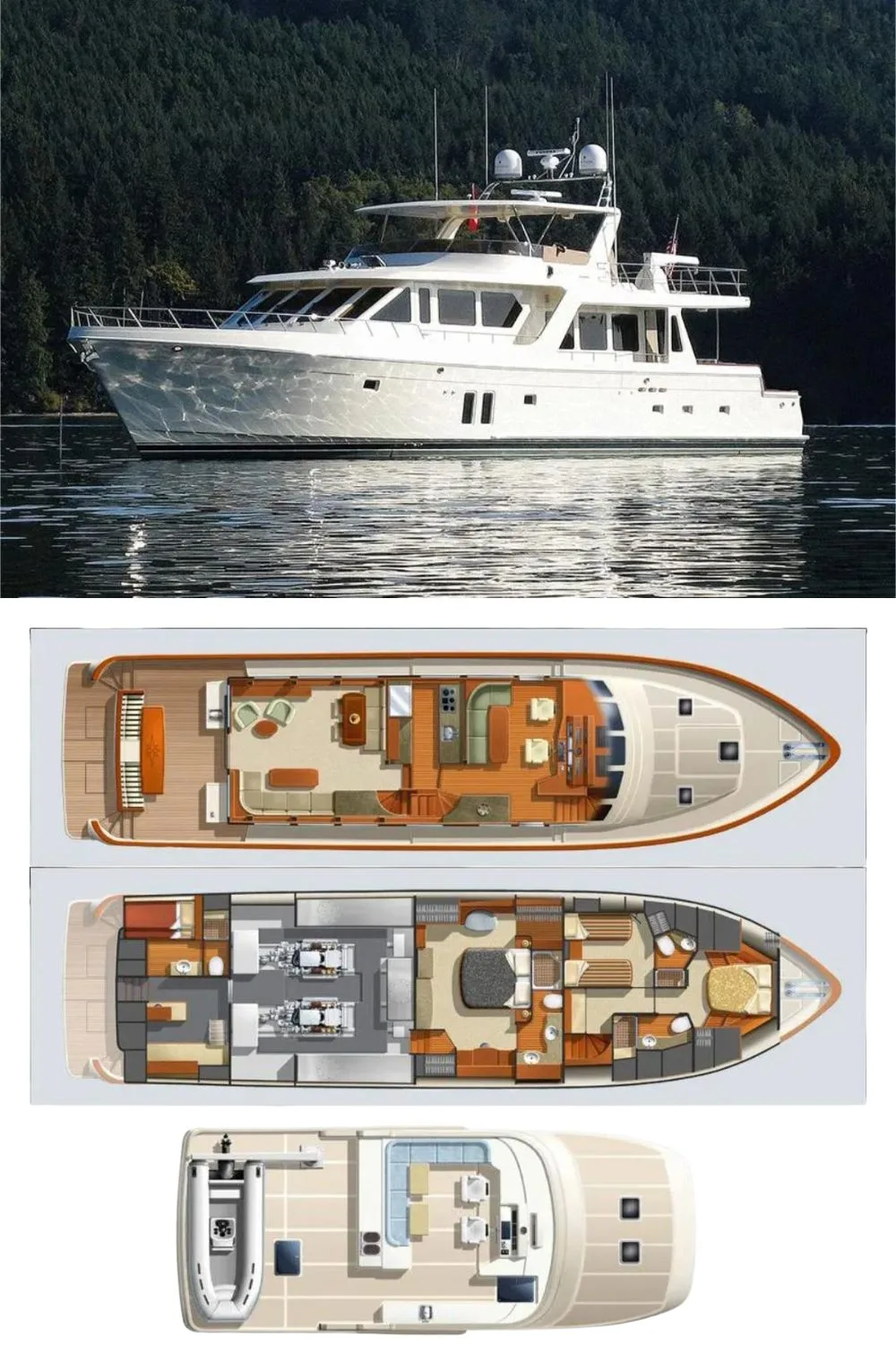 2024 Offshore Yachts 76 Pilot House (a 76 Ft. Yacht Floor Plan and Design)