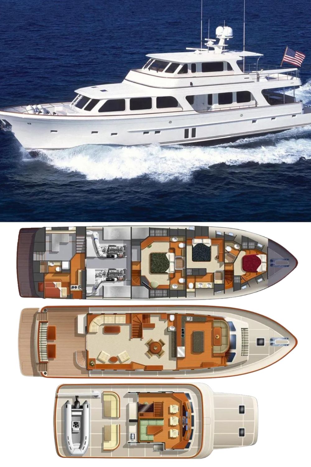 2024 Offshore Yachts 80 Voyager (81 Ft. Yacht Floor Plan and Design)