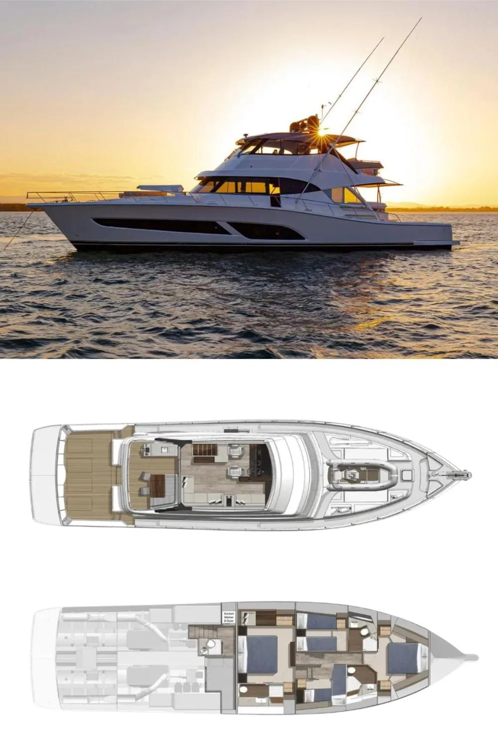 2024 Riviera 72 Sports Motor Yacht (a 72 Ft. Yacht Floor Plan and Design)