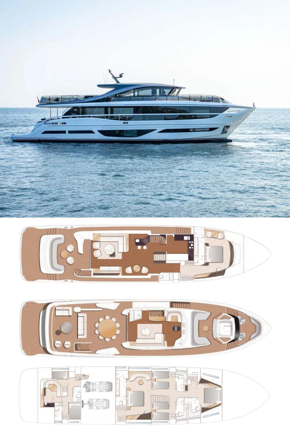 2025 Princess X95 (a 95 Ft. Yacht Floor Plan and Design) 