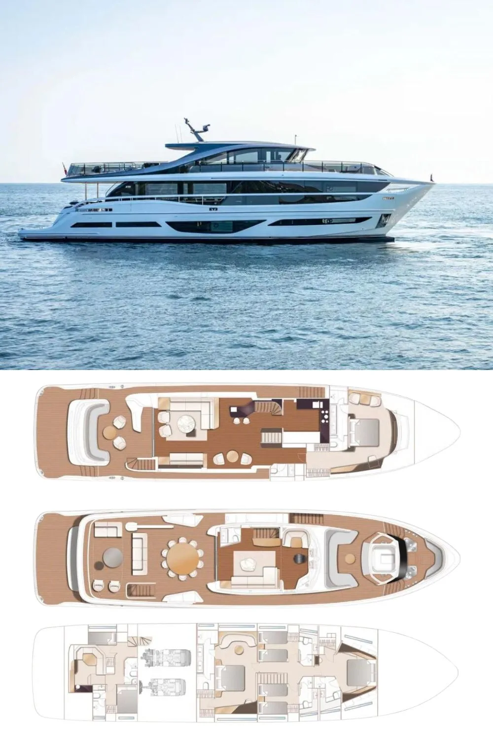 2025 Princess X95 (a 95 Ft. Yacht Floor Plan and Design) 