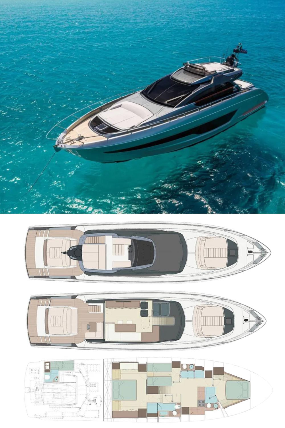 2025 Riva 66' Ribelle (a 67 Ft. Yacht Floor Plan and Design)