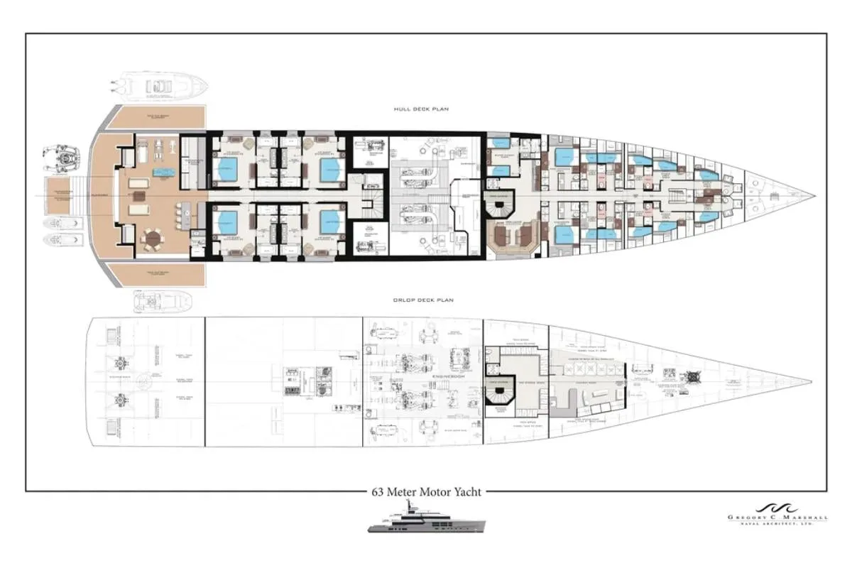 Hull deck plan