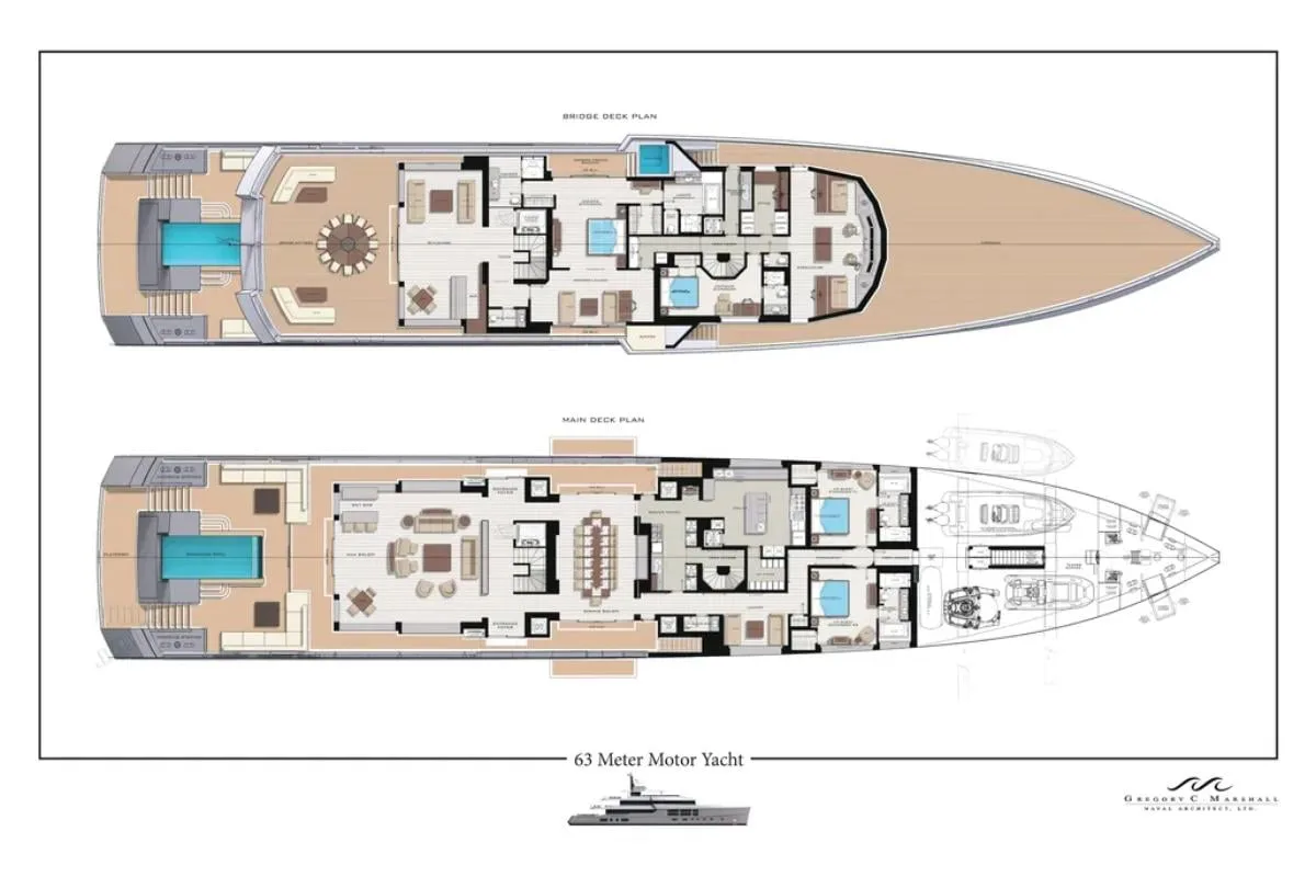 Bridge deck plan & Main deck plan