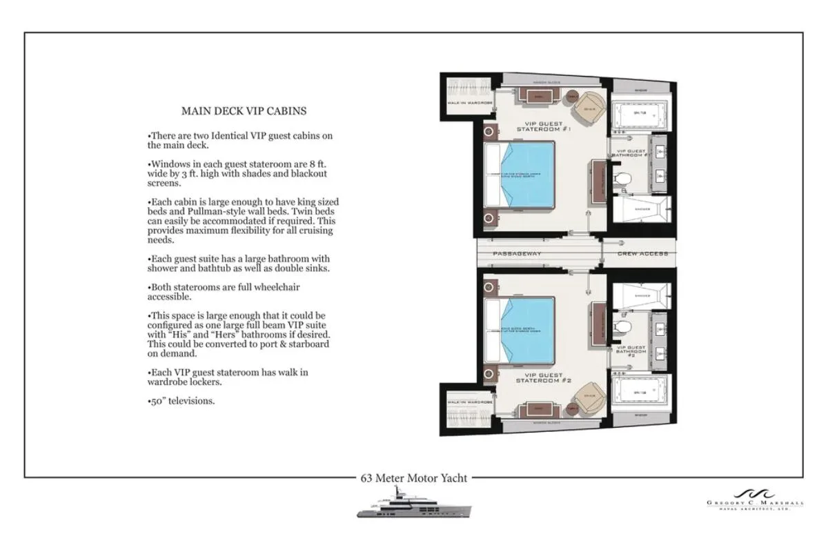 Main deck VIP cabins