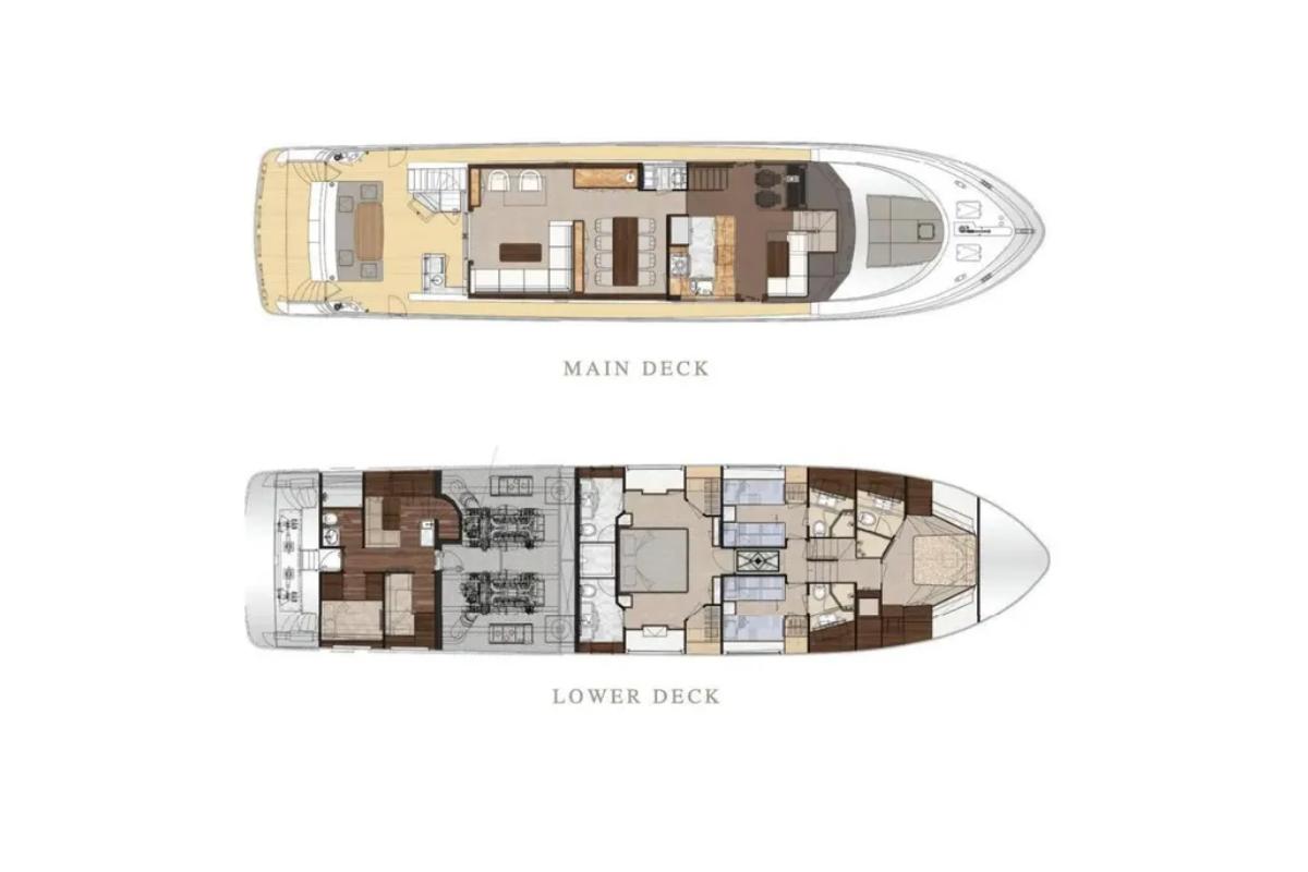 Main deck & Lower Deck plan