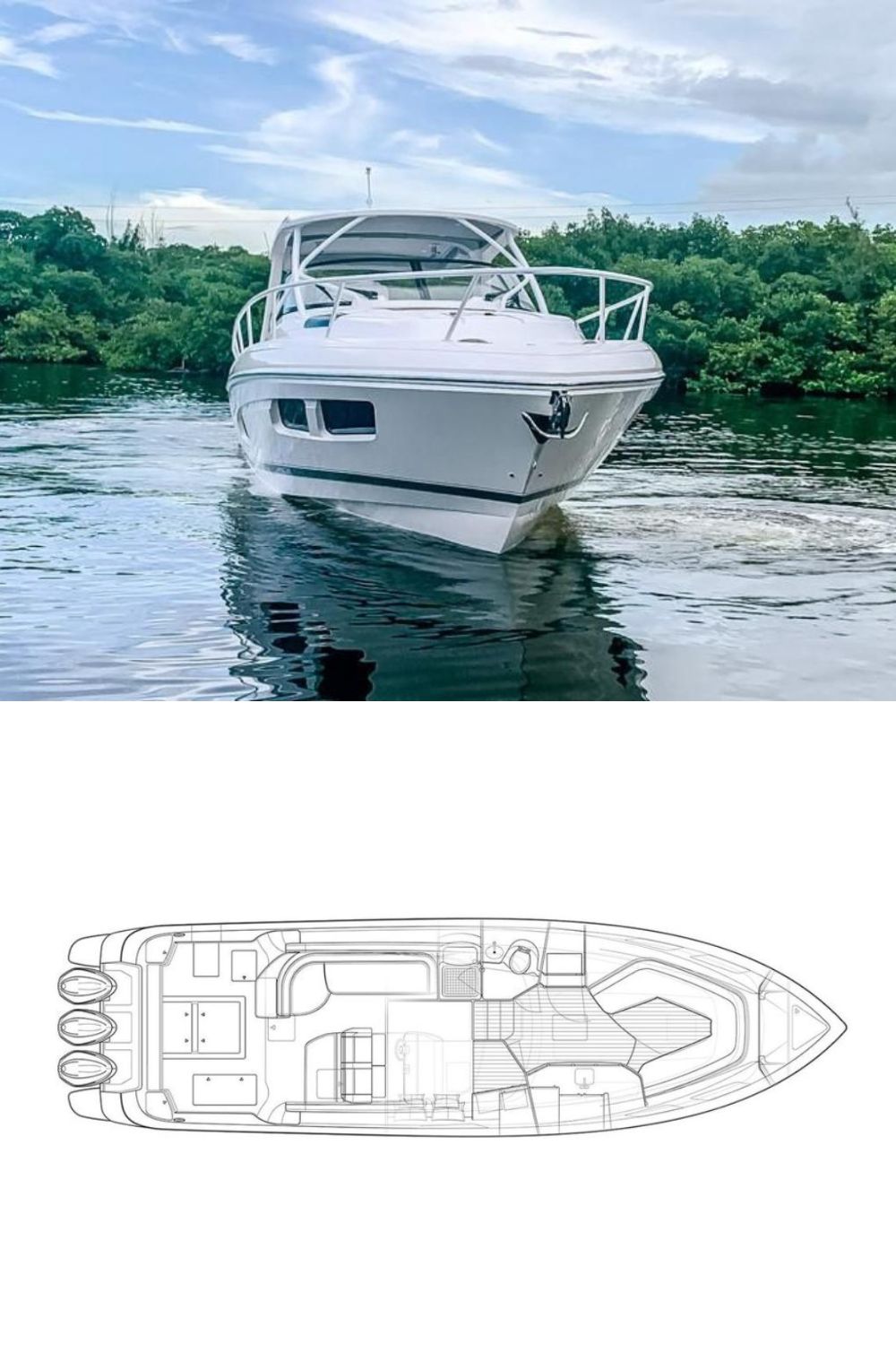 The 2024 Intrepid 438 Evolution 43ft Plan