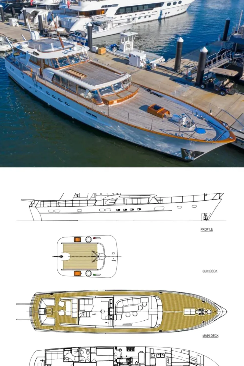 1964 Feadship Riva Caravelle (a 74 Ft. Yacht Floor Plan and Design)