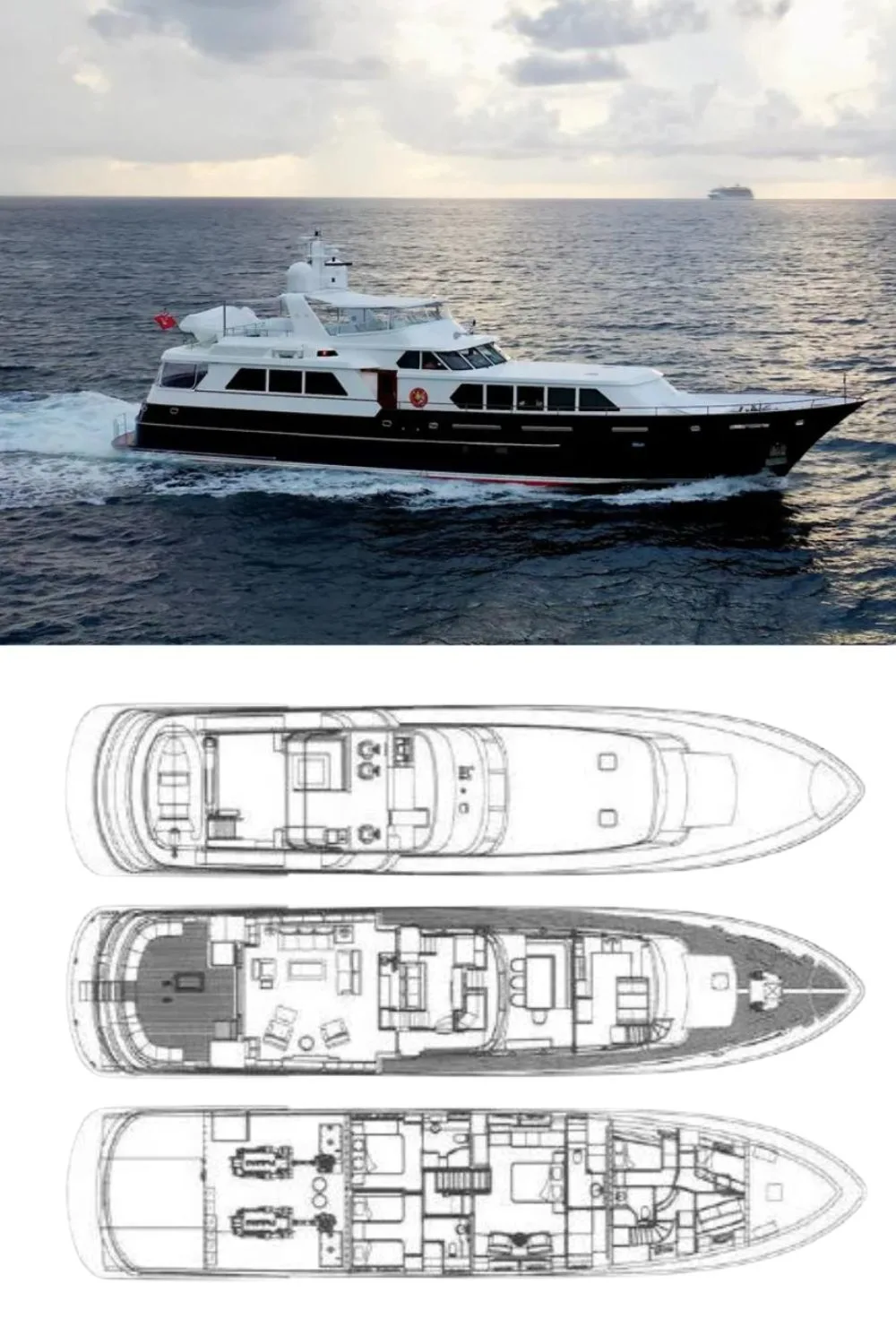 2004 Holland Jachtbouw Custom (a 105 Ft. Yacht Floor Plan and Design)