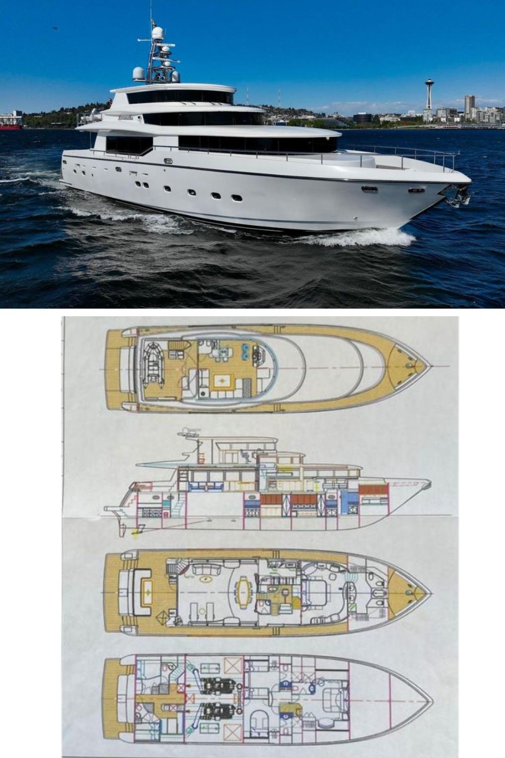 2007 Johnson Motor Yacht (87 Ft. Yacht Floor Plan and Design)