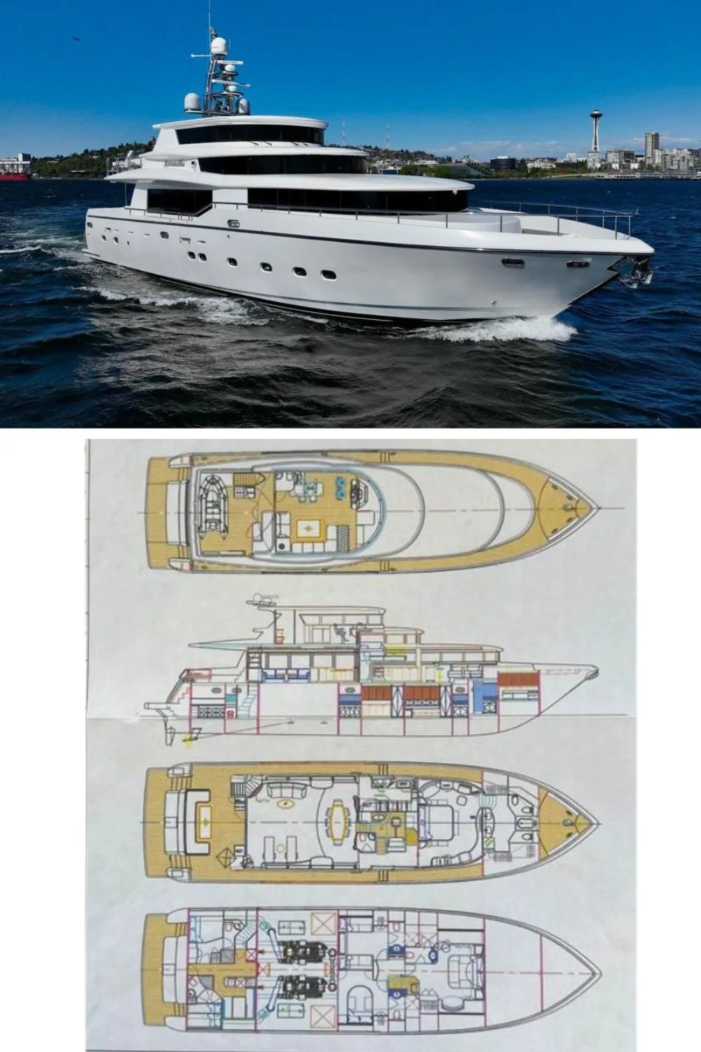 2007 Johnson Motor Yacht (87 Ft. Yacht Floor Plan and Design)