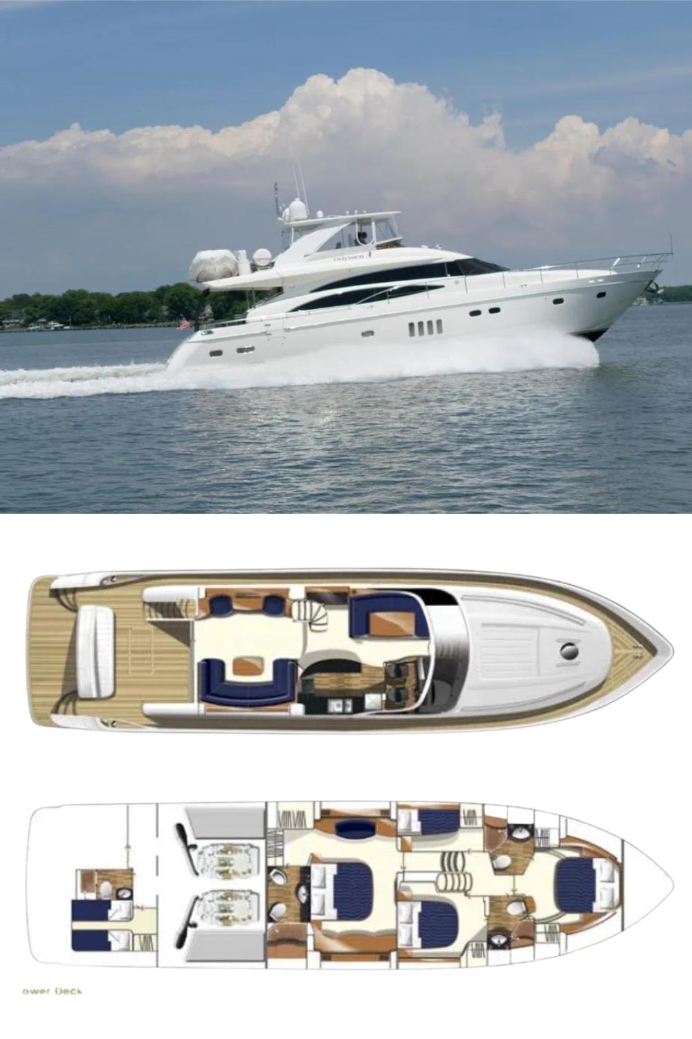 2007 Viking Princess 70 Motor Yacht (a 70 Ft. Yacht Floor Plan and Design)