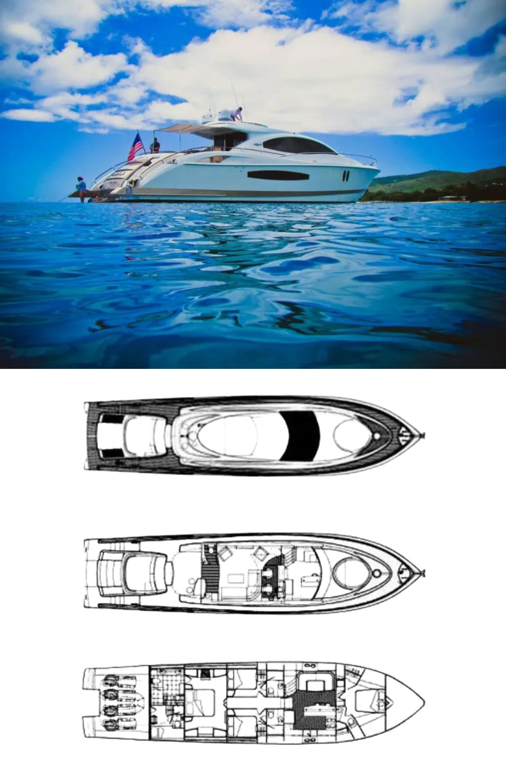 2008 Lazzara Lsx 75 (a 75 Ft. Yacht Floor Plan and Design)