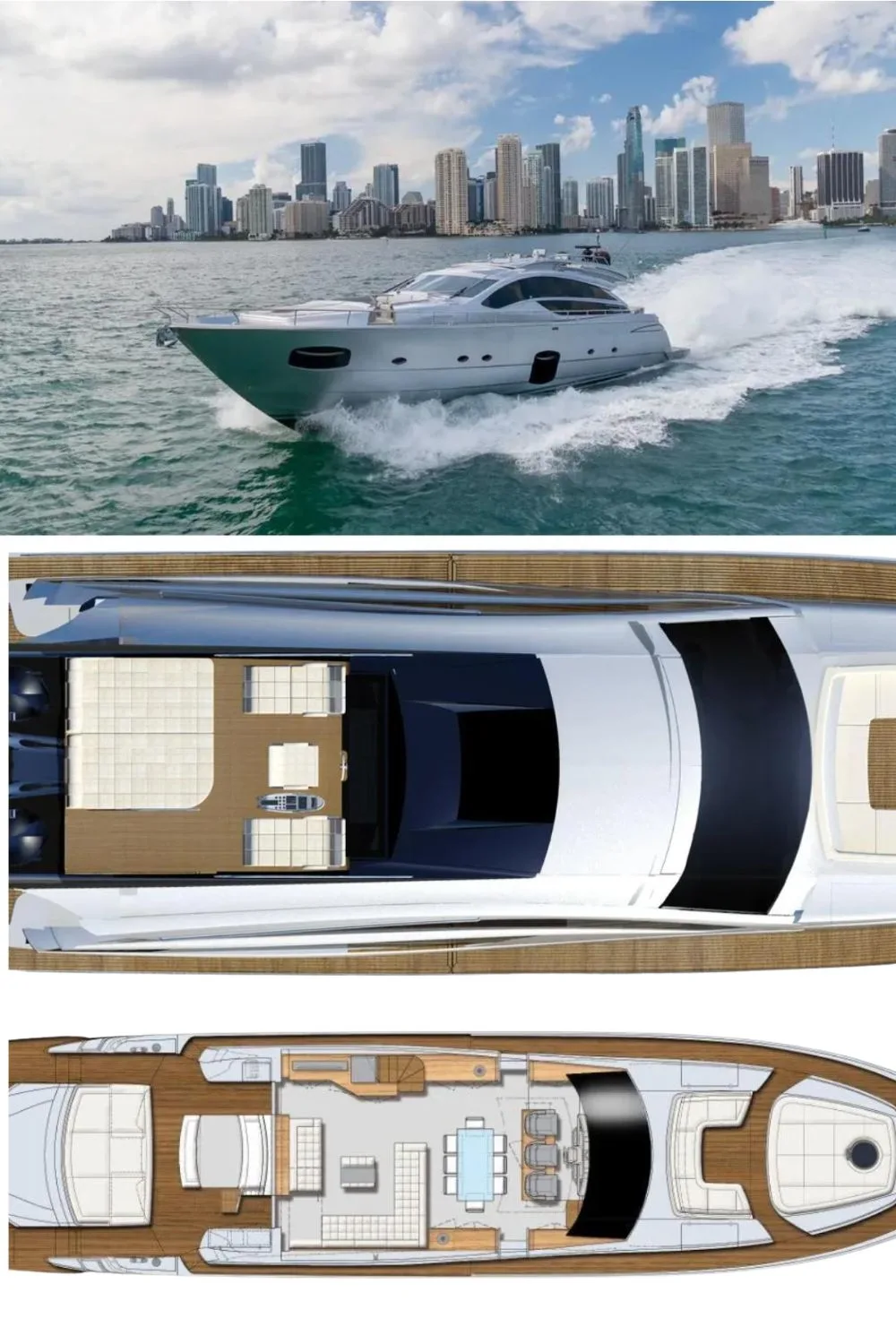 2013 Pershing 82 (82 Ft. Yacht Floor Plan and Design)