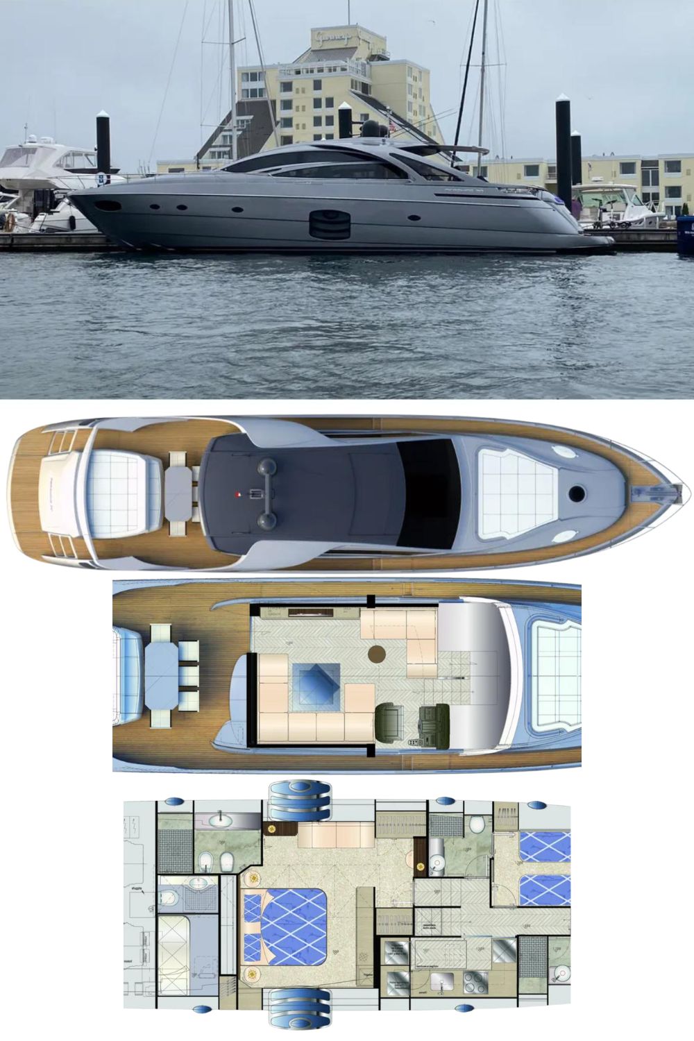 2016 Pershing (a 70 Ft. Yacht Floor Plan and Design)