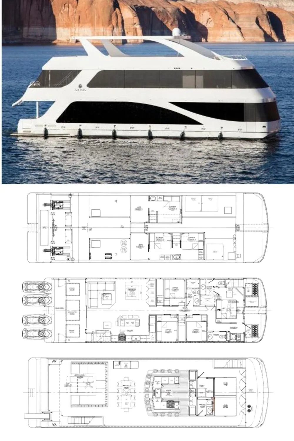 2020 Adonia Eclipse Trip #9 (a 75 Ft. Yacht Floor Plan and Design)