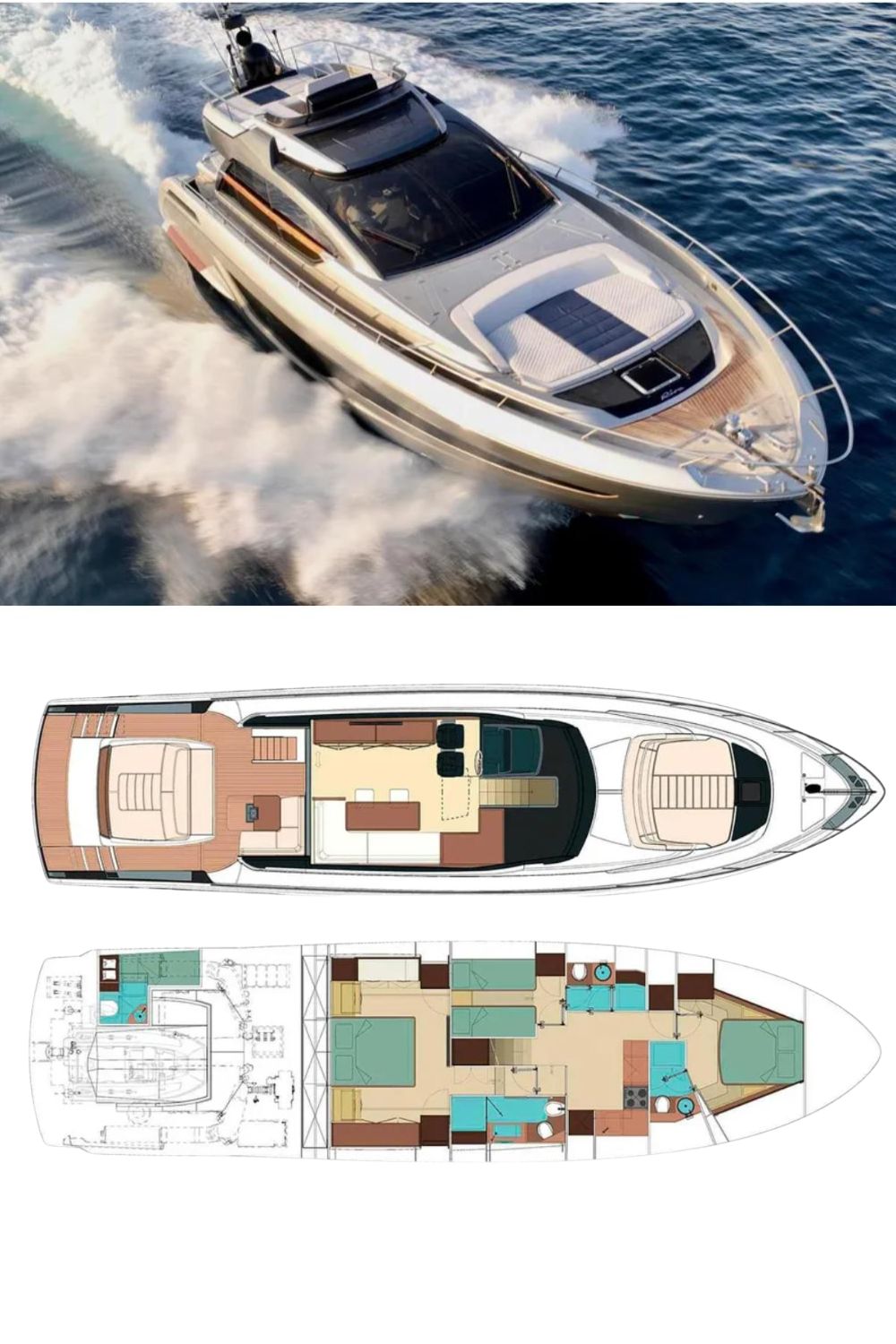 2022 Riva 66' Ribelle (a 66 Ft. Yacht Floor Plan and Design)