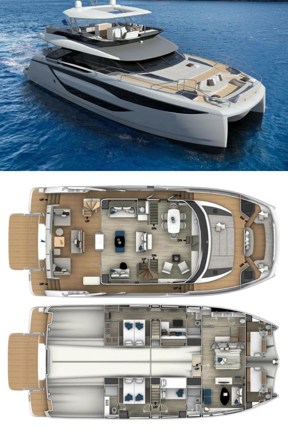 2023 Prestige M8 (a 65 Ft. Yacht Floor Plan and Design)