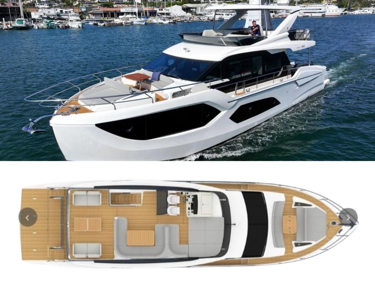 2024 Absolute 60 Fly (a 60 Ft. Yacht Floor Plan and Design) - BoatBiscuit