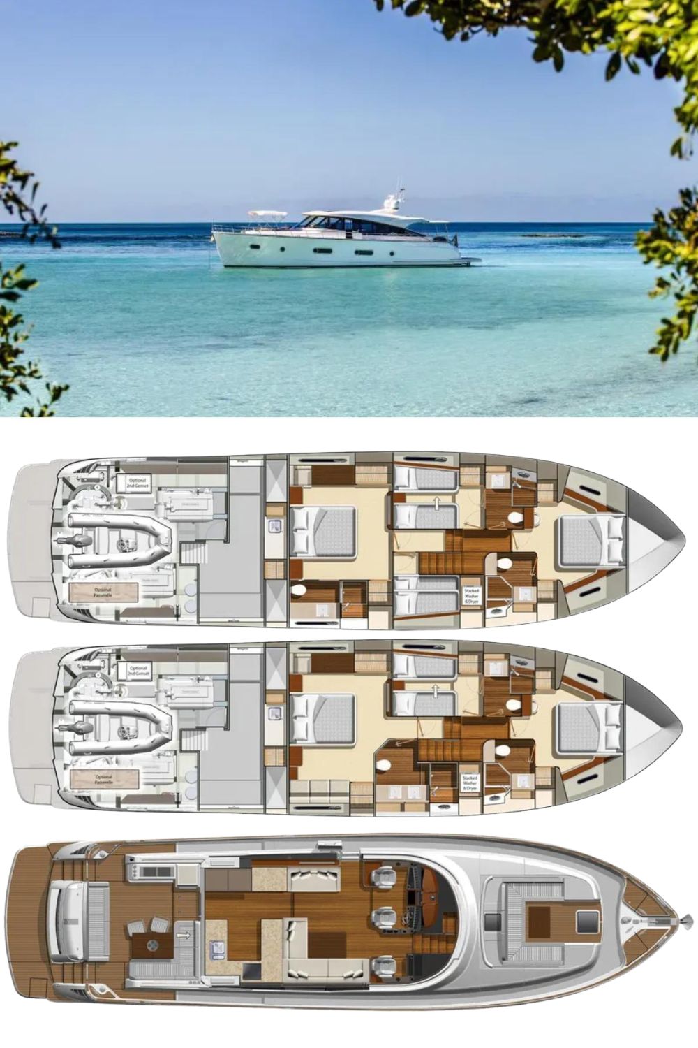 2024 Belize 66 Sedan (a 66 Ft. Yacht Floor Plan and Design)