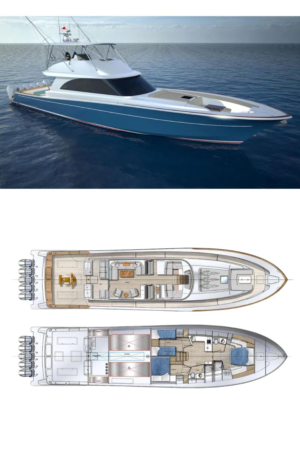 2024 Gulf Crosser 70 (a 70 Ft. Yacht Floor Plan and Design)