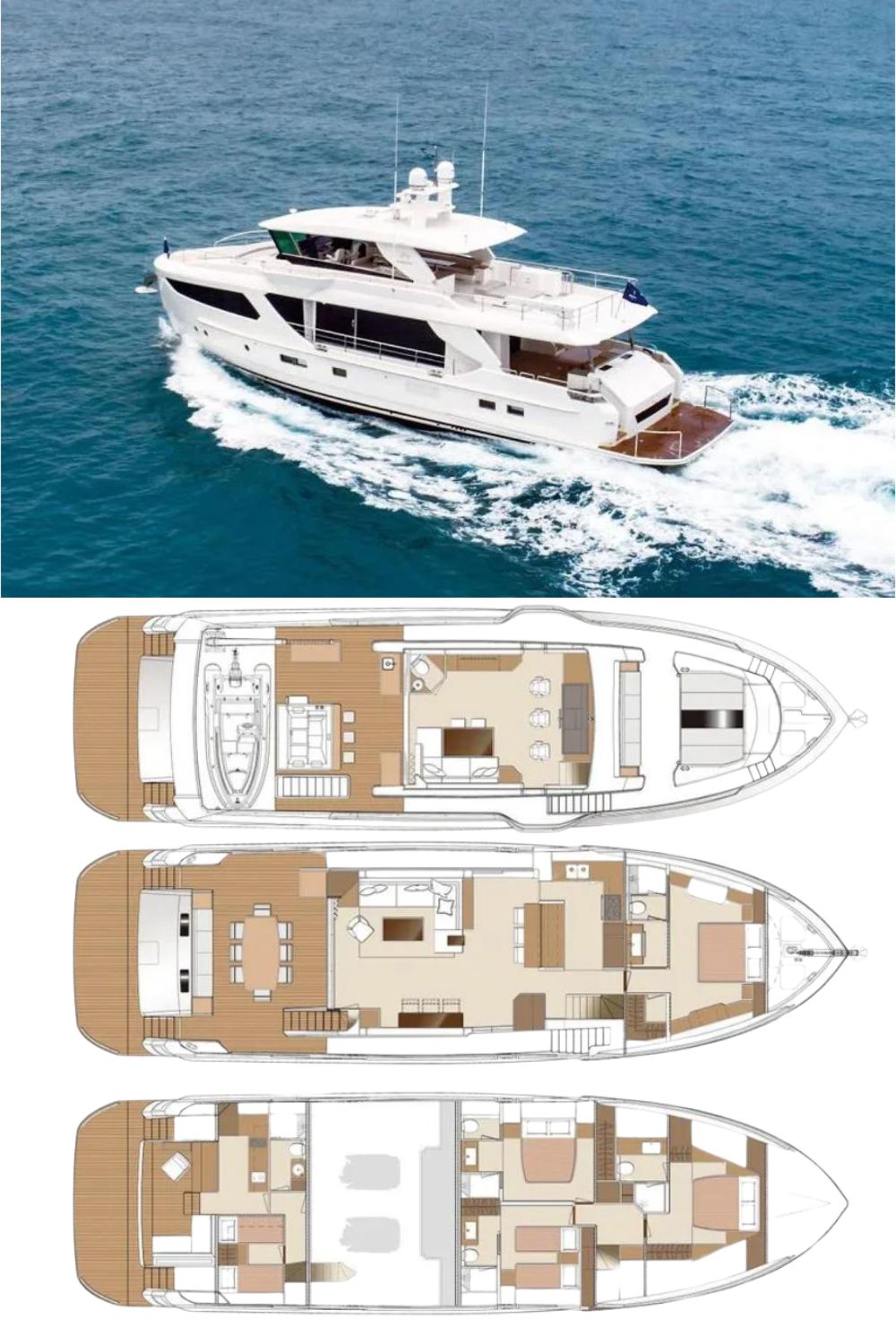 2024 Horizon FD80 (81 Ft. Yacht Floor Plan and Design)