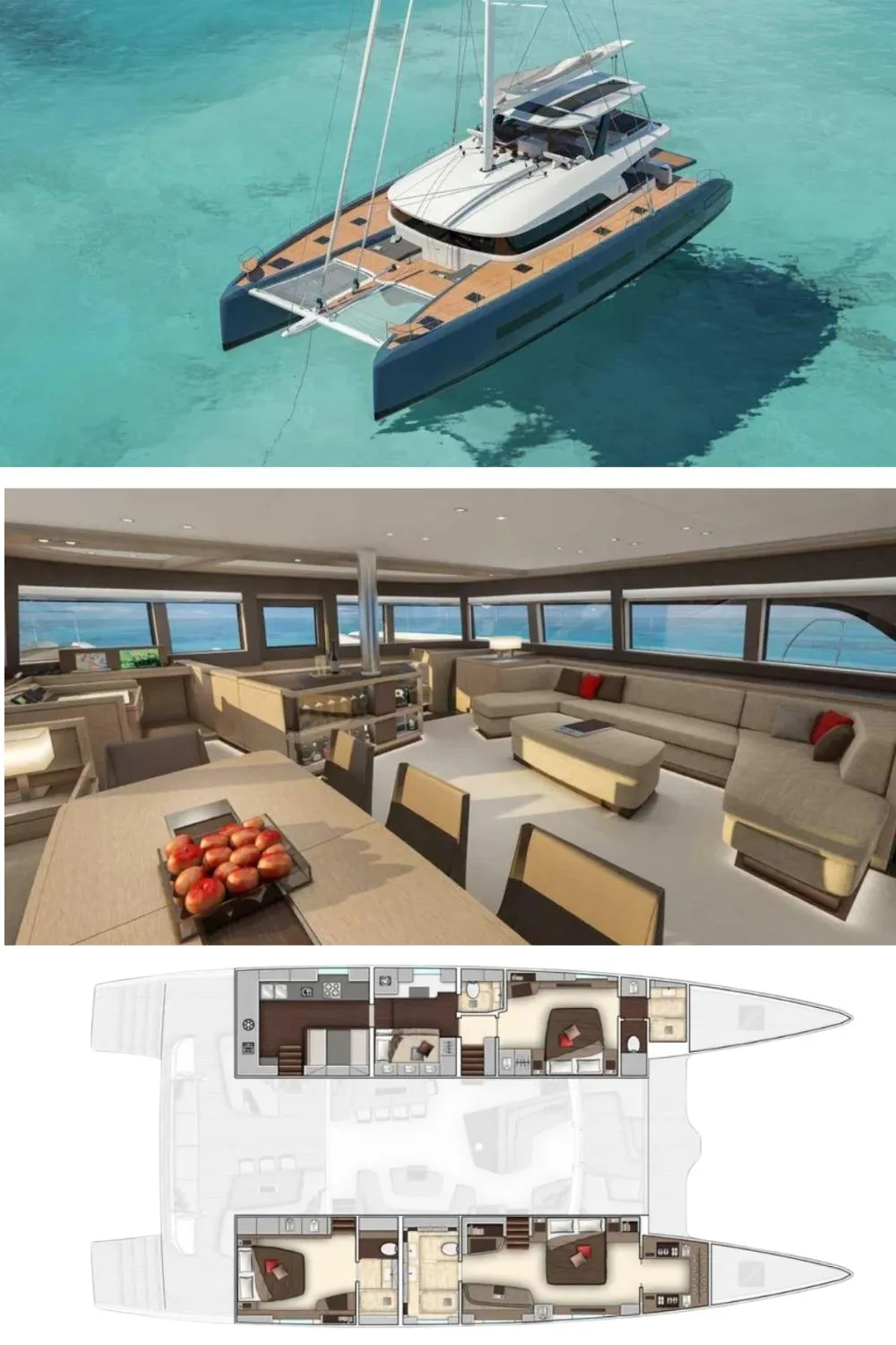 2024 Lagoon Seventy 7 (a 77 Ft. Yacht Floor Plan and Design)